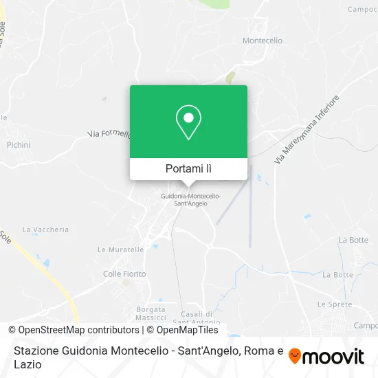 Mappa Stazione Guidonia Montecelio - Sant'Angelo