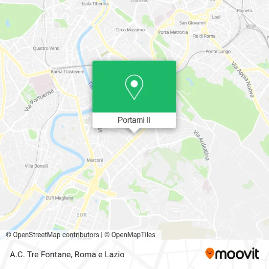 Mappa A.C. Tre Fontane