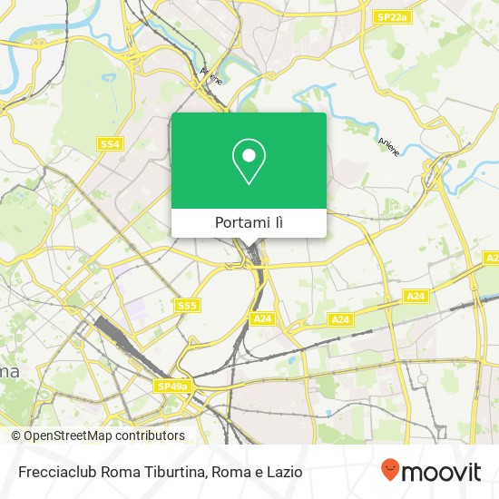 Mappa Frecciaclub Roma Tiburtina