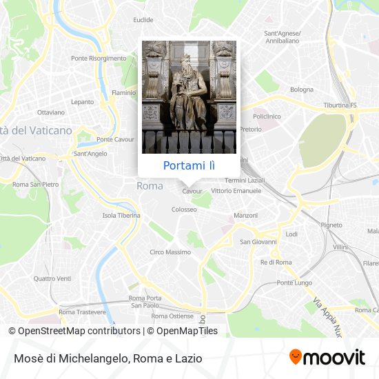 Mappa Mosè di Michelangelo