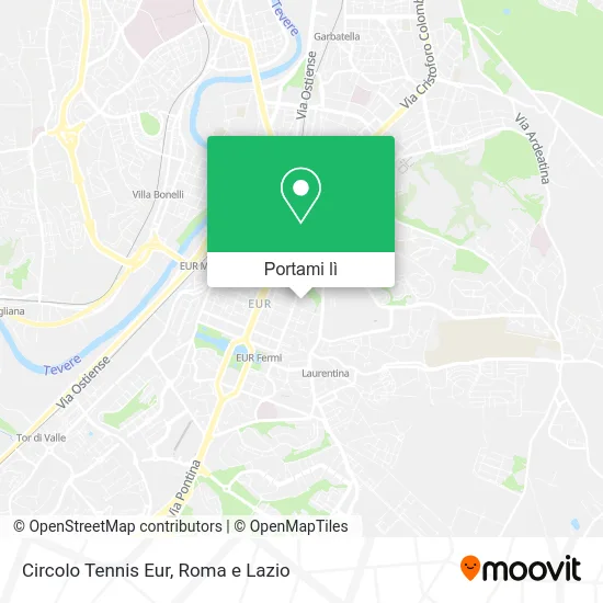 Mappa Circolo Tennis Eur