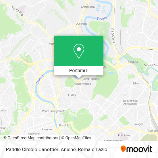 Mappa Paddle Circolo Canottieri Aniene