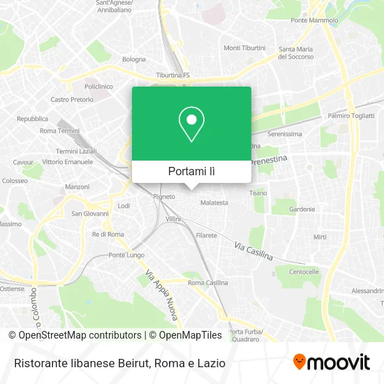 Mappa Ristorante libanese Beirut