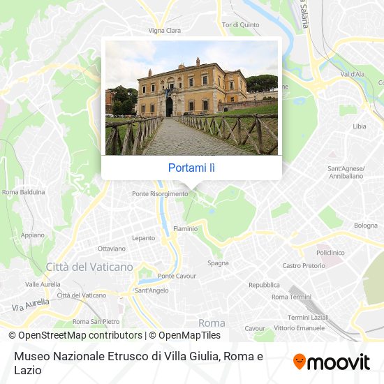 Mappa Museo Nazionale Etrusco di Villa Giulia