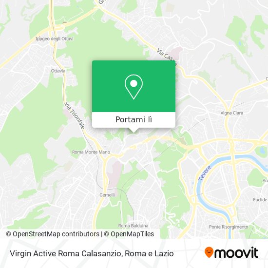 Mappa Virgin Active Roma Calasanzio