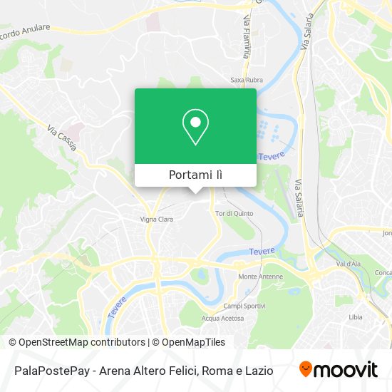 Mappa PalaPostePay - Arena Altero Felici
