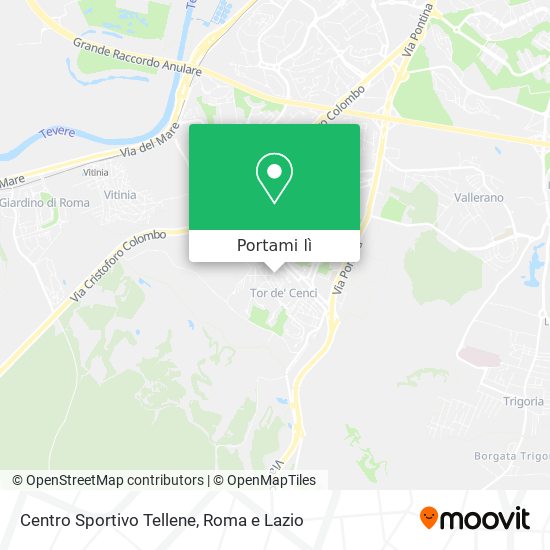 Mappa Centro Sportivo Tellene