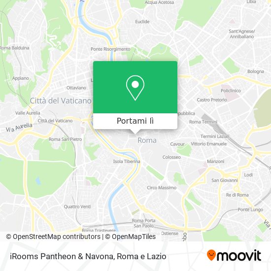 Mappa iRooms Pantheon & Navona