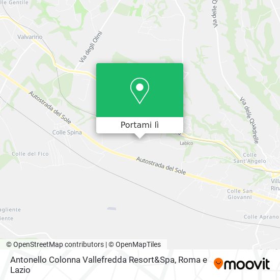 Mappa Antonello Colonna Vallefredda Resort&Spa