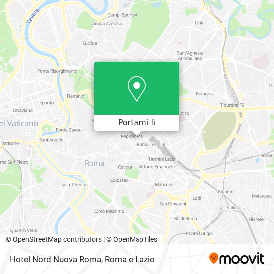 Mappa Hotel Nord Nuova Roma