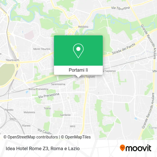 Mappa Idea Hotel Rome Z3