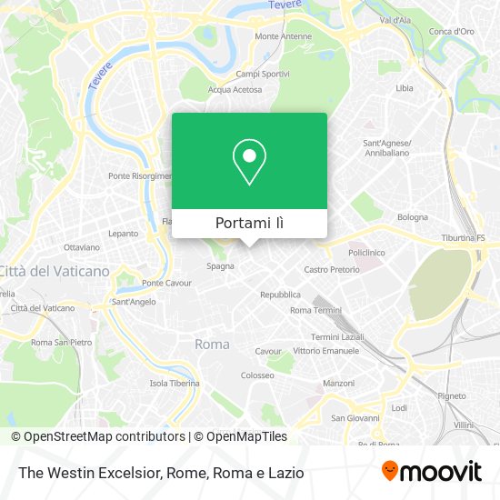 Mappa The Westin Excelsior, Rome