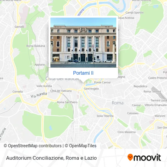 Mappa Auditorium Conciliazione