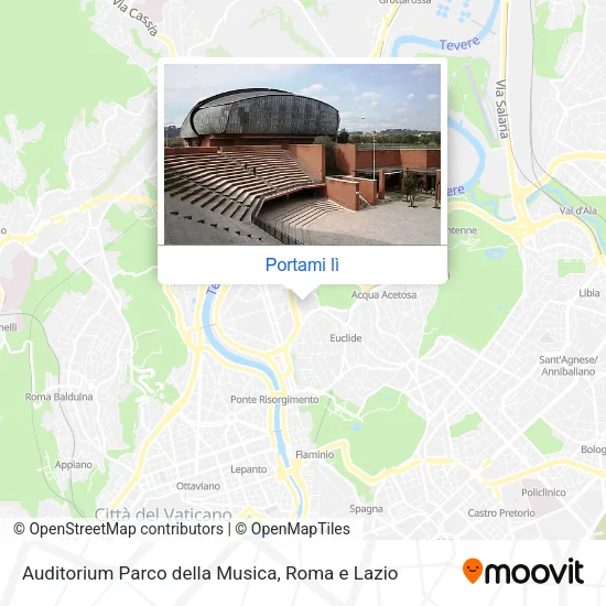 Mappa Auditorium Parco della Musica