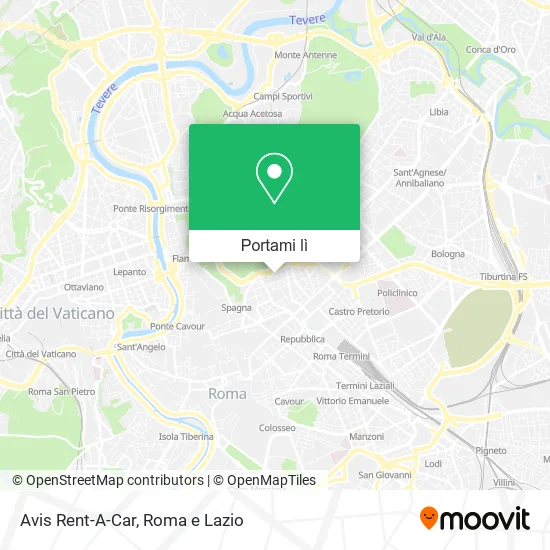 Mappa Avis Rent-A-Car