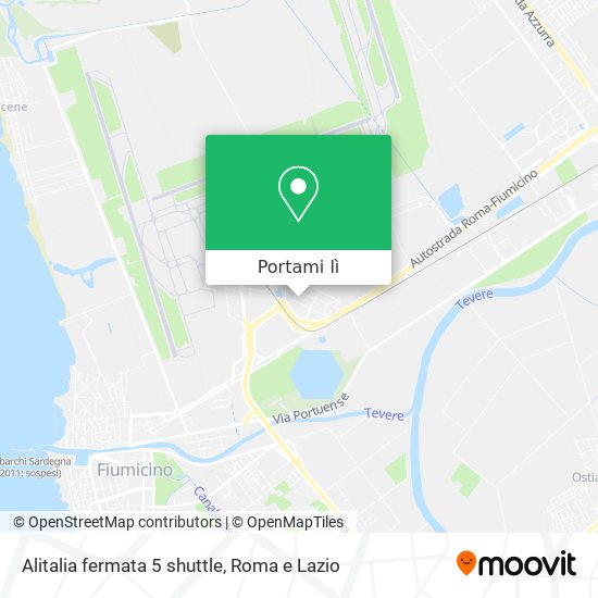 Mappa Alitalia fermata 5 shuttle