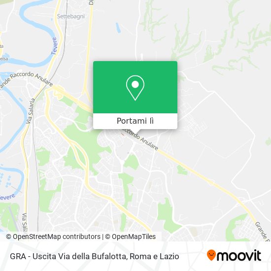 Mappa GRA - Uscita Via della Bufalotta
