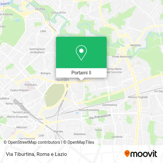 Mappa Via Tiburtina
