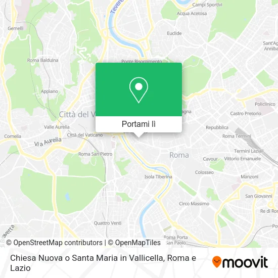 Mappa Chiesa Nuova o Santa Maria in Vallicella