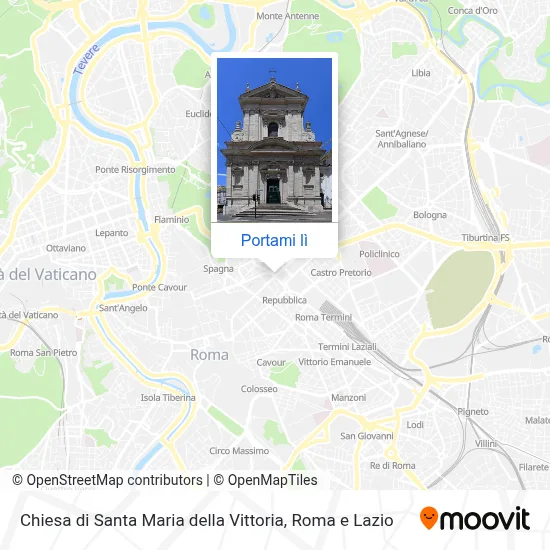 Mappa Chiesa di Santa Maria della Vittoria