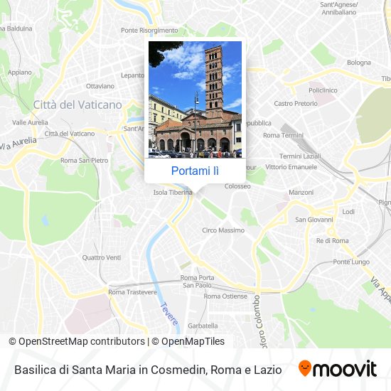Mappa Basilica di Santa Maria in Cosmedin