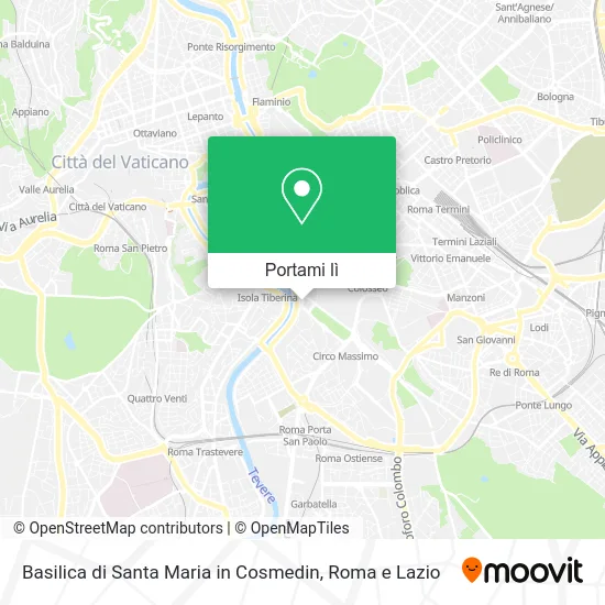 Mappa Basilica di Santa Maria in Cosmedin