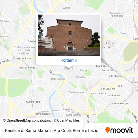 Mappa Basilica di Santa Maria in Ara Coeli
