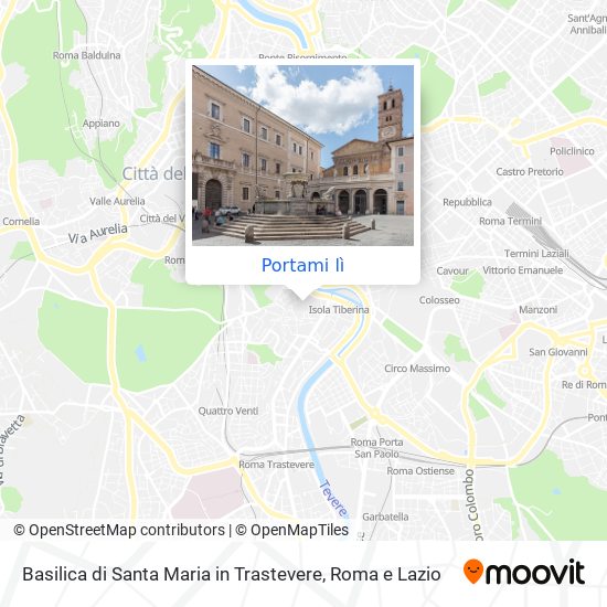 Mappa Basilica di Santa Maria in Trastevere