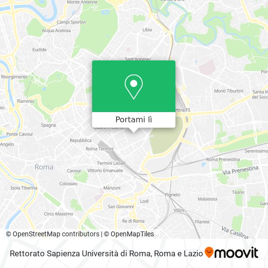 Mappa Rettorato Sapienza Università di Roma