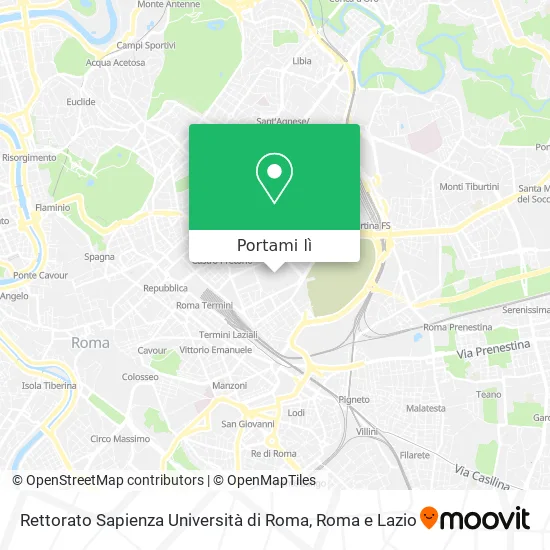 Mappa Rettorato Sapienza Università di Roma