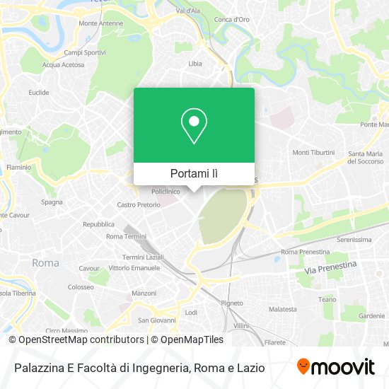 Mappa Palazzina E Facoltà di Ingegneria