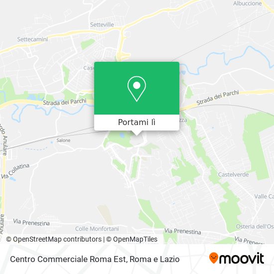 Mappa Centro Commerciale Roma Est