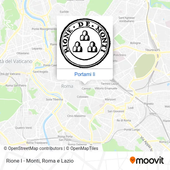 Mappa Rione I -  Monti