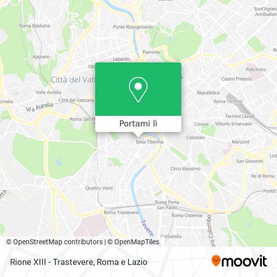 Mappa Rione XIII - Trastevere