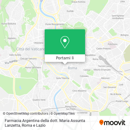 Mappa Farmacia Argentina della dott. Maria Assunta Lanzetta