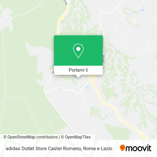 Mappa adidas Outlet Store Castel Romano