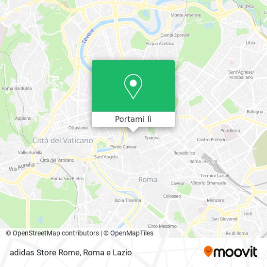 Mappa adidas Store Rome
