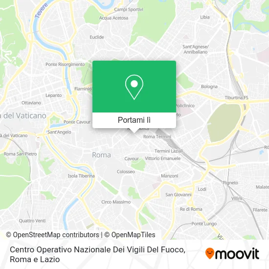 Mappa Centro Operativo Nazionale Dei Vigili Del Fuoco