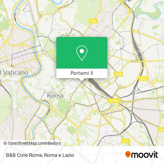 Mappa B&B Cote Rome