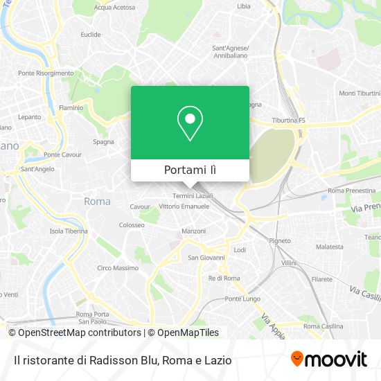 Mappa Il ristorante di Radisson Blu