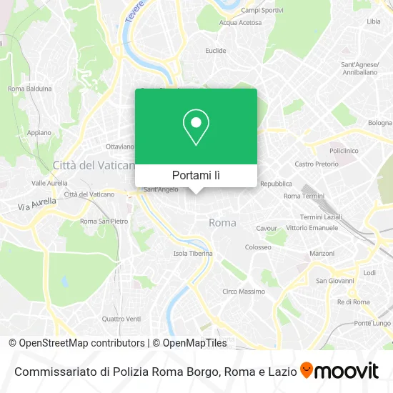Mappa Commissariato di Polizia Roma Borgo