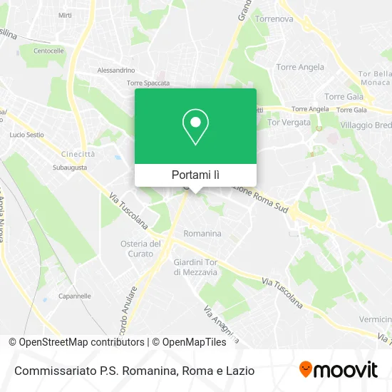 Mappa Commissariato P.S. Romanina