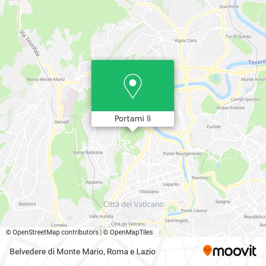 Mappa Belvedere di Monte Mario
