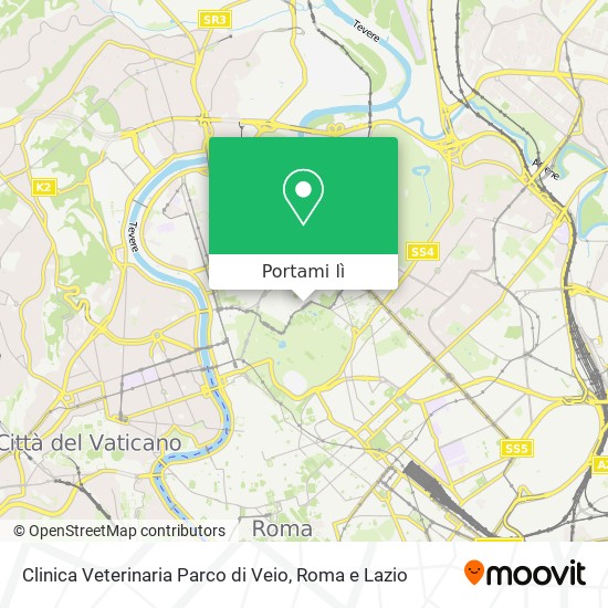 Mappa Clinica Veterinaria Parco di Veio