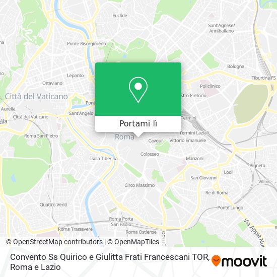Mappa Convento Ss Quirico e Giulitta Frati Francescani TOR