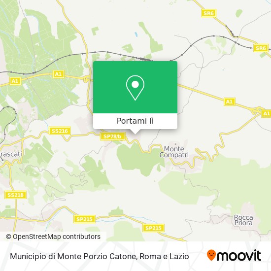 Mappa Municipio di Monte Porzio Catone