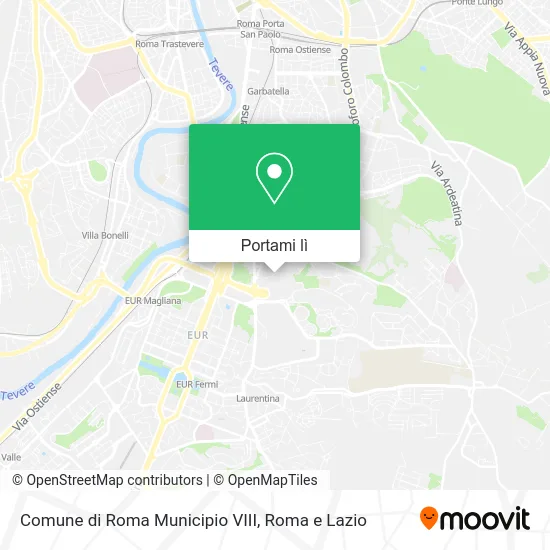 Mappa Comune di Roma Municipio VIII