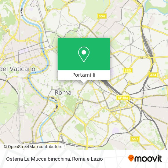 Mappa Osteria La Mucca biricchina