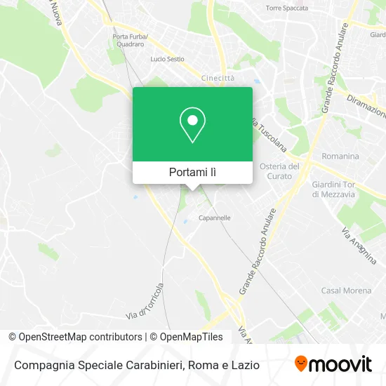 Mappa Compagnia Speciale Carabinieri