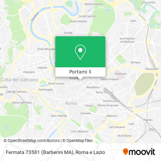 Mappa Fermata 73581 (Barberini MA)